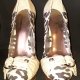 'Guess' platform high heel,fabric leopard/leather snakeskin size 9