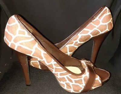 Giraffe print mock suede high heel by 'Novo' size 10