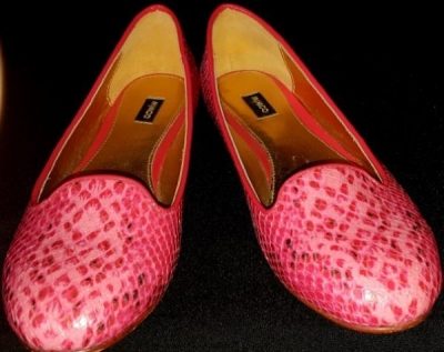 Mimco Hot Pink Leather ballet flat, size 7