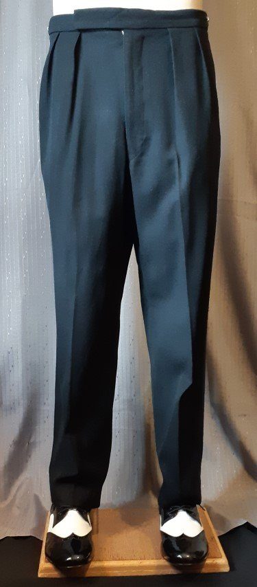 Tuxedo Pants, Black, wool/polyester by 'Willerby's Oxford Street', size 34"