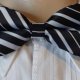 Bow tie, Black and white Candy Striped, polyester by 'Van Dyke' of Holland, USA