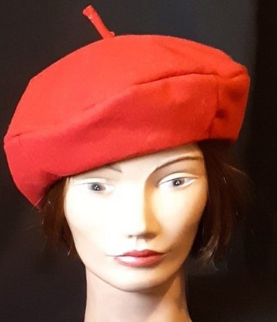 Red Beret, felt polyester by 'Carnival Products' size S-M