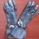 1940's Black Leather gloves, XXS