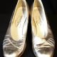 Gold Patent leather shoe, 1960's, by 'Westbrook', size 7.5b