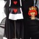 Queen of Hearts costume with wig and crown, size 14-16