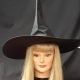 'Samantha Bewitched' synthetic blonde wig and witches hat.