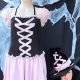 Good Witch Costume, pink/black, polyester by 'Elevate', size 10-12