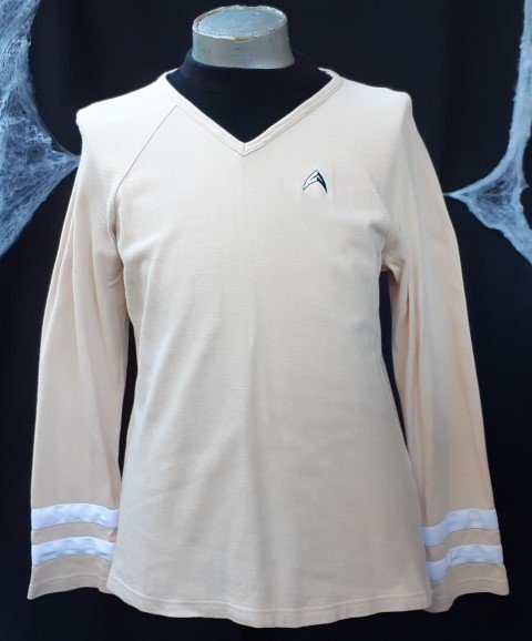 Star Trek inspired top, beige, cotton twil, size S
