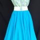 50's Swing Cotton skirt, aqua, size 10