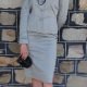 1940's Original Grey silk 2 piece suit, by 'Betty Rose', USA size 6