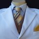 Pocket Square, Mustard, polyester by 'Ensign', 10'x 10".