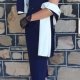 1940's Navy sheath dress and shawl, acetate, USA handmade, size 6-8