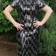 1980's Sequined deep V back cocktail dress, USA, size 10-12