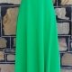 1970's Jersey lime green shoe string strap maxi dress by 'Tina Warren of England', size 10