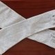 Vintage 3/4 length gloves, silver lurex, Made in Germany, nylon, size M
