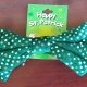 St.Patricks Day costume bow-tie, polyester/ sequined, green.