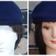 Flat cap, Wool felt, navy, unisex, by 'Avenel hats', size L