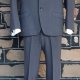 1950's 2 piece suit, Fine grey checked, wool, by 'Don Tailors of Adelaide' size S-30"