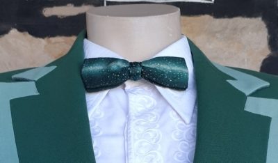 Bow tie, 1950's, USA, polyester, green print