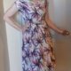 1940's day dress, cotton, cream floral print, handmade, size 12
