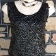Sequined Top, 1960's, wool, black, by 'Emperor Fashions' size M