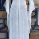 Medieval inspired Gown, white, nylon, by 'Zebart' size M-L