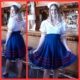 'Sailor Moon' inspired Dress & hat, white/red/navy, cotton, size 12