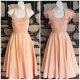 1940's, Halter neck dress & Bolero, apricot, rayon, handmade, size 6