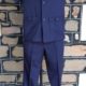 Safari Suit, navy, polyester/rayon, by 'Jedsons', 1970's, youths size 14