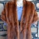 Vintage Fox Fur Caplet, Brown, one size.