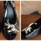 Peep Toe, Sling Back, Patent Leather shoe, black, by 'SYNC' size 41