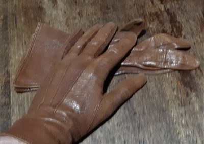 1970's Leather Gloves, brown, size small