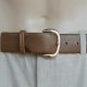 1970's Leather Belt, Tan, Steer Hide, Small, Metal buckle