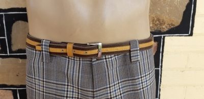 1970's Leather Belt, brown/caramel, by 'Red Roo', size M-L