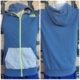 'Adidas', Hooded Sleeveless Zipped Top, cotton/fleece, teal blue/grey, size L