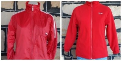 Ski Jacket by 'Slazenger', reversible, Red, polar fleece/nylon, size 12