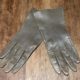 Vintage Gloves, leather, dark brown, size Medium