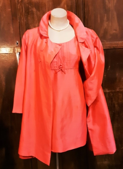 1960's, Dress & Coat, Princess Line, Hot Pink, Rayon, by 'Margeaux Couture', size 12