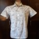 'Jag' short sleeve shirt, Vintage Look, cream/brown, cotton, size L