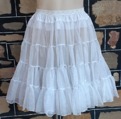 Vintage Petticoat, Full Circle, Nylon, Cream, size L-XL