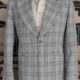 1970's Checked Blazer, Grey/brown, Wool, Made in England, size M