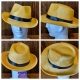 Gangster Hat, yellow, Felt Paper Mache, by 'Carnival Products', one size