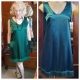 Flapper Dress, Satin Polyester, Forest Green, Handmade, size S-M