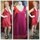 Flapper Dress, Satin Polyester, Cherry Red, Handmade, size S-M