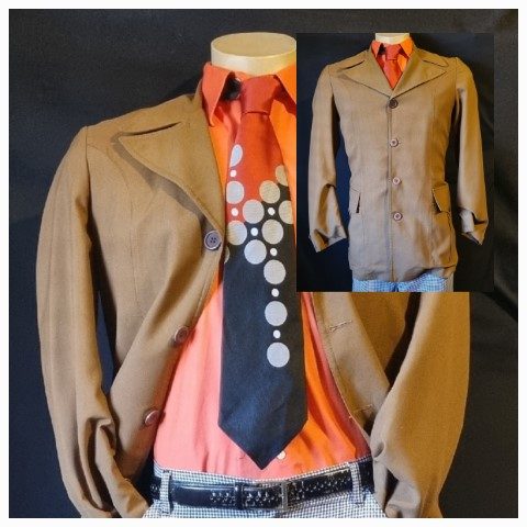 Safari Pocket Jacket, 1970's, Polyester/cotton, Cinnamon, by 'Lord Jim', size M