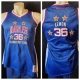 Harlem Globetrotters Jersey, Meadowlark Lemon, 36, Platinum Nubu,75th Anniversary Edition, 2002, size M