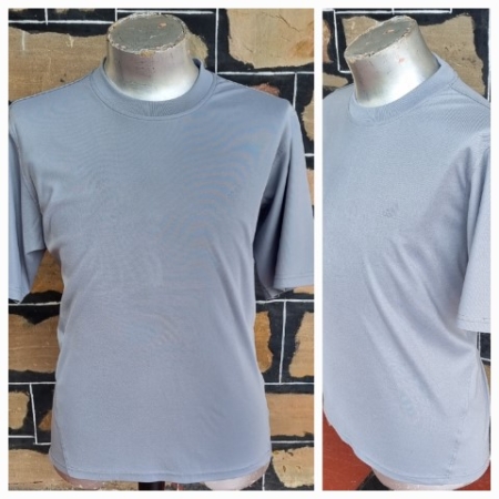 Retro men's, 'Adidas' tee, grey, polyester weave, size XL