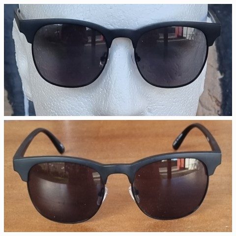Sunglasses, Vintage Black Mirrored