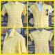 1950's Short Sleeve Shirt, yellow check, poly/cotton, by 'Permanent Press', USA, size M