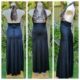 1970's Halter Neck Maxi Dress, Black/animal print, Acetate, Made in England, size 10